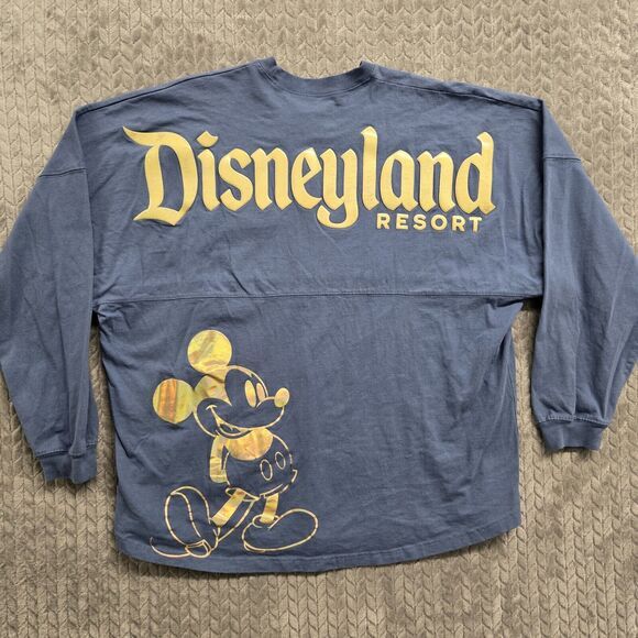 Disneyland Resort Spirit Jersey Adult XXL Peri Blue Iridescent Gold Mickey Mouse - Picture 7 of 9